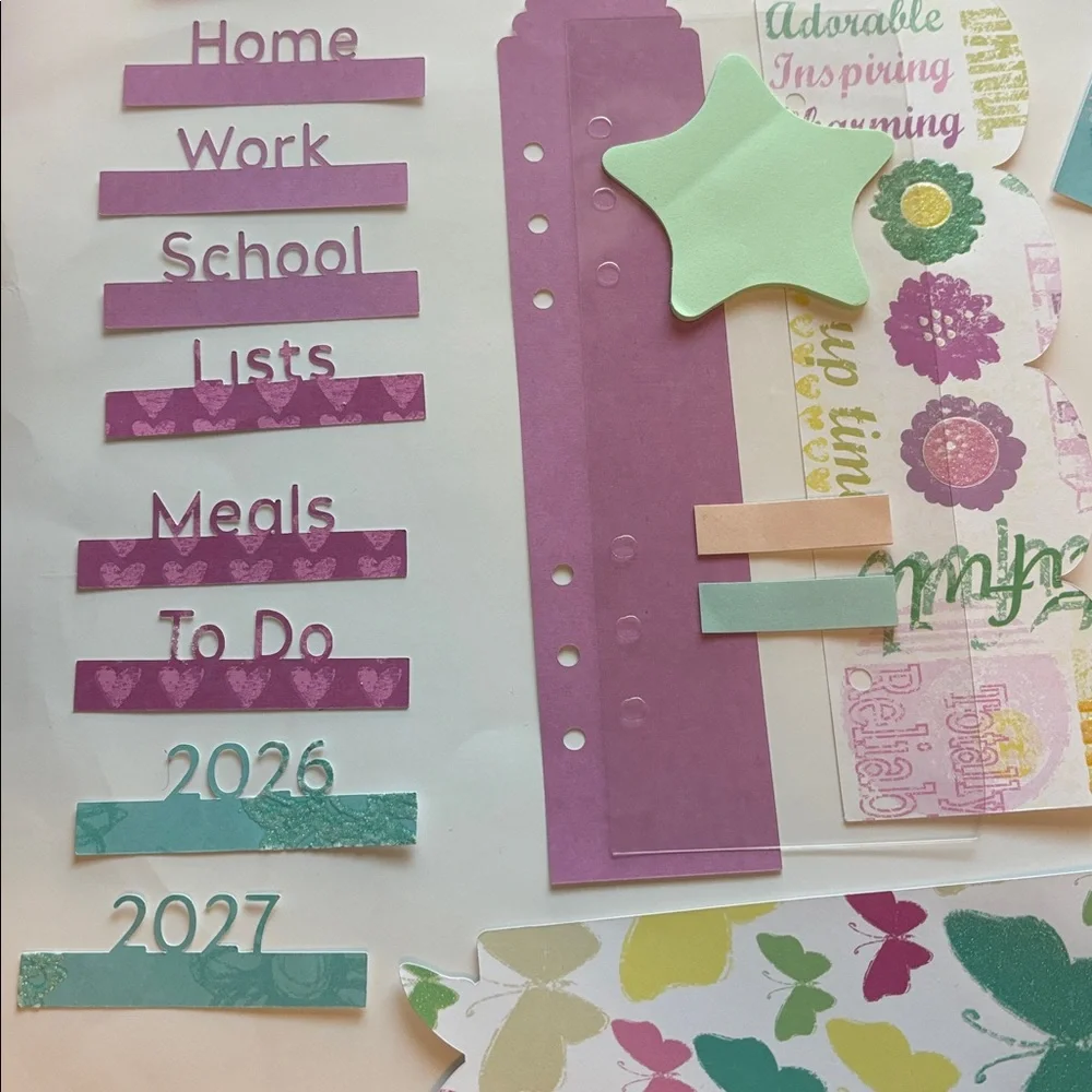 28 Colorful Butterfly Hearts A5 Planner Monthly Dividers Set